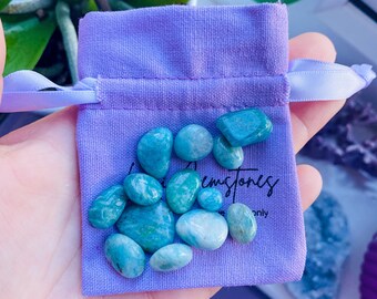 20g Of Amazonite Mini Crystals / Calming, Soothing, Calms Bad Tempers, Allows You To Express True Thoughts & Feelings / Provides Harmony