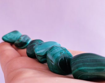 Malachite Crystal Tumblestones / Removes Negative Energy / Manifesting Intention Setting Crystal / ‘The Crystal Of Transformation’