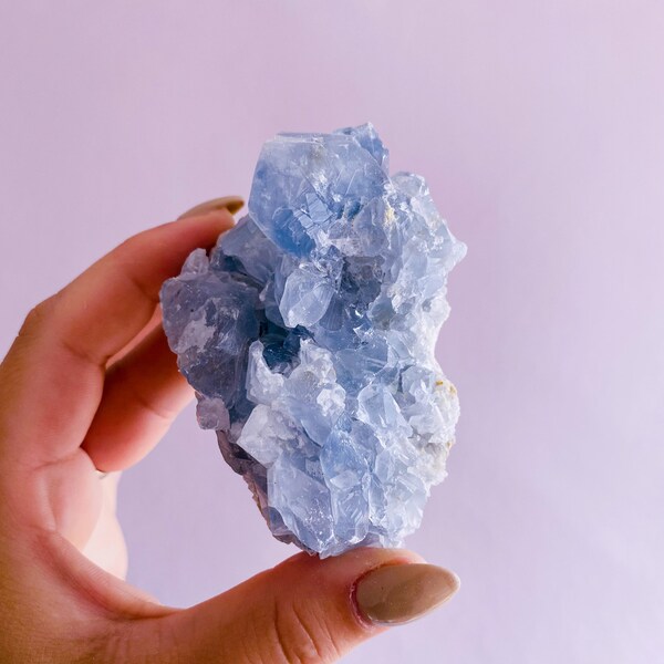 Choose Your Own Celestite Crystal Clusters / Calming, Peaceful / Connects Us To Our Guardian Angels & Their Messages / Balances Emotions