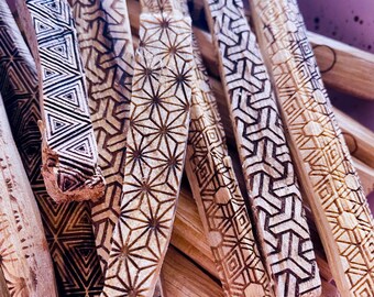 Palo Santo Wood Etched Geometry / Ethically + Responsibly Sourced / Crystal Cleanser / Removes Negative Energies / Cleanses Your Aura & Home