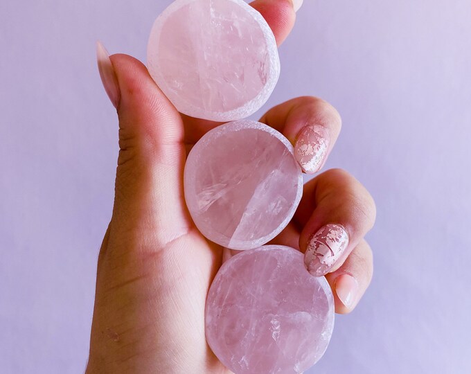 Rose Quartz Crystal Gemstone Polished Dragon Egg / Encourages Self Love, Unconditional Love & Reduces Anxiety / The Crystal Of Love
