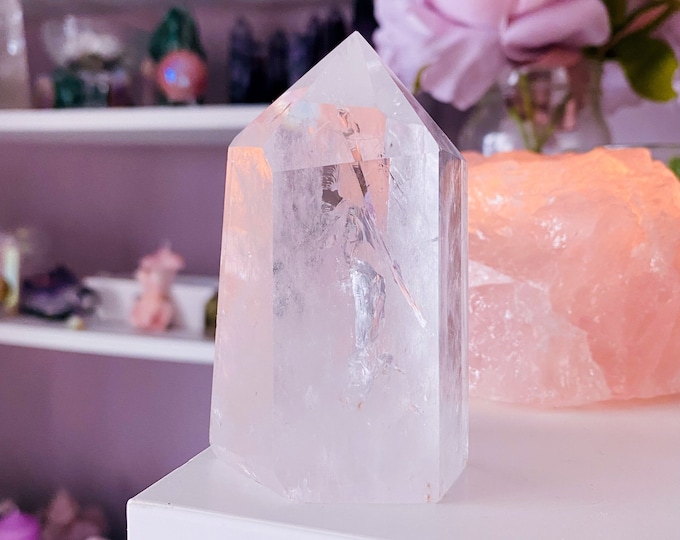 SALE! 5) Clear Quartz Crystal Tower Rainbow Filled / 'The Master Healer’ / Amplifies Intention & Energy / Protects Against Negativity