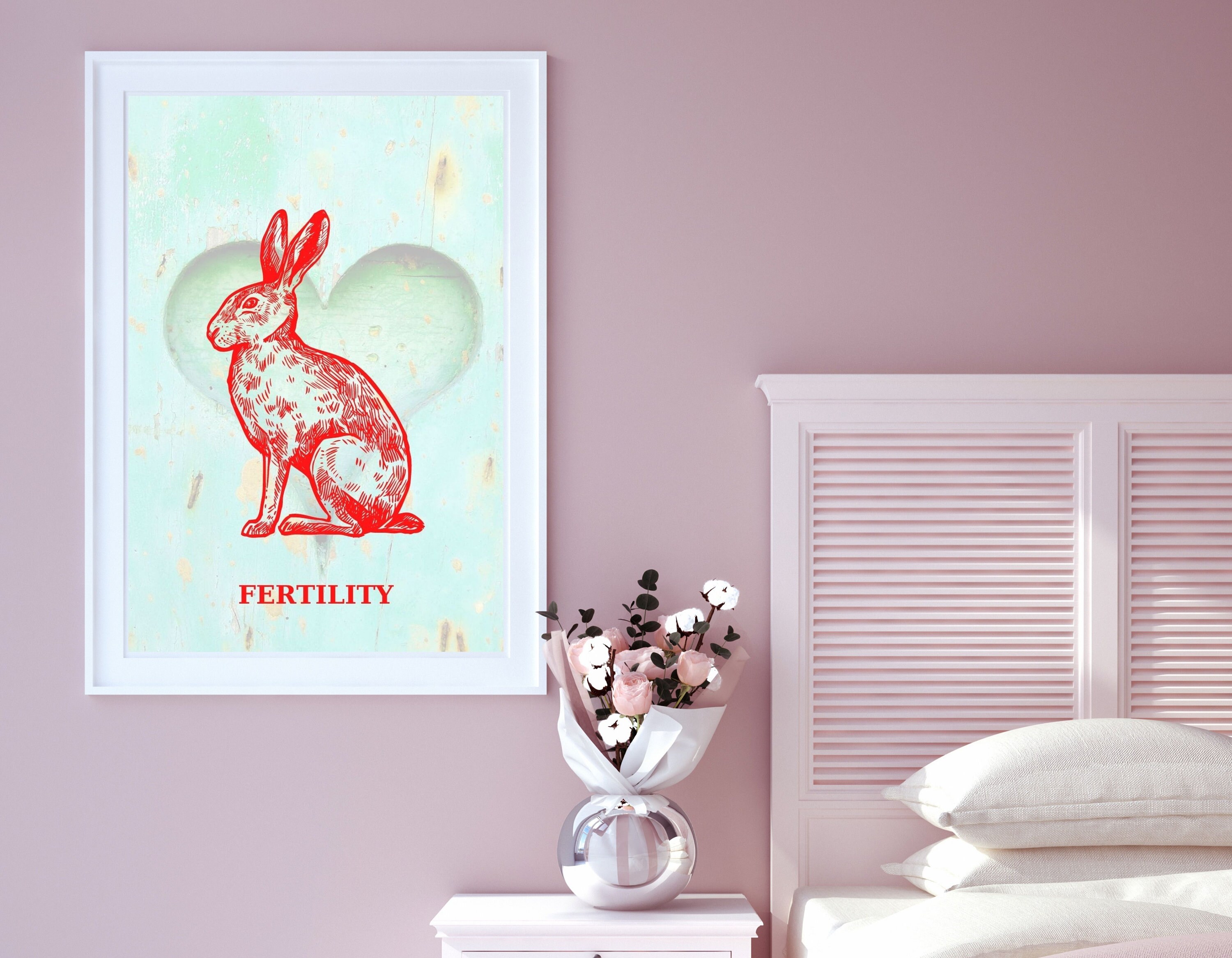 Rabbit Art Rabbit Wall Art Digital Art Prints Animal Art Etsy UK