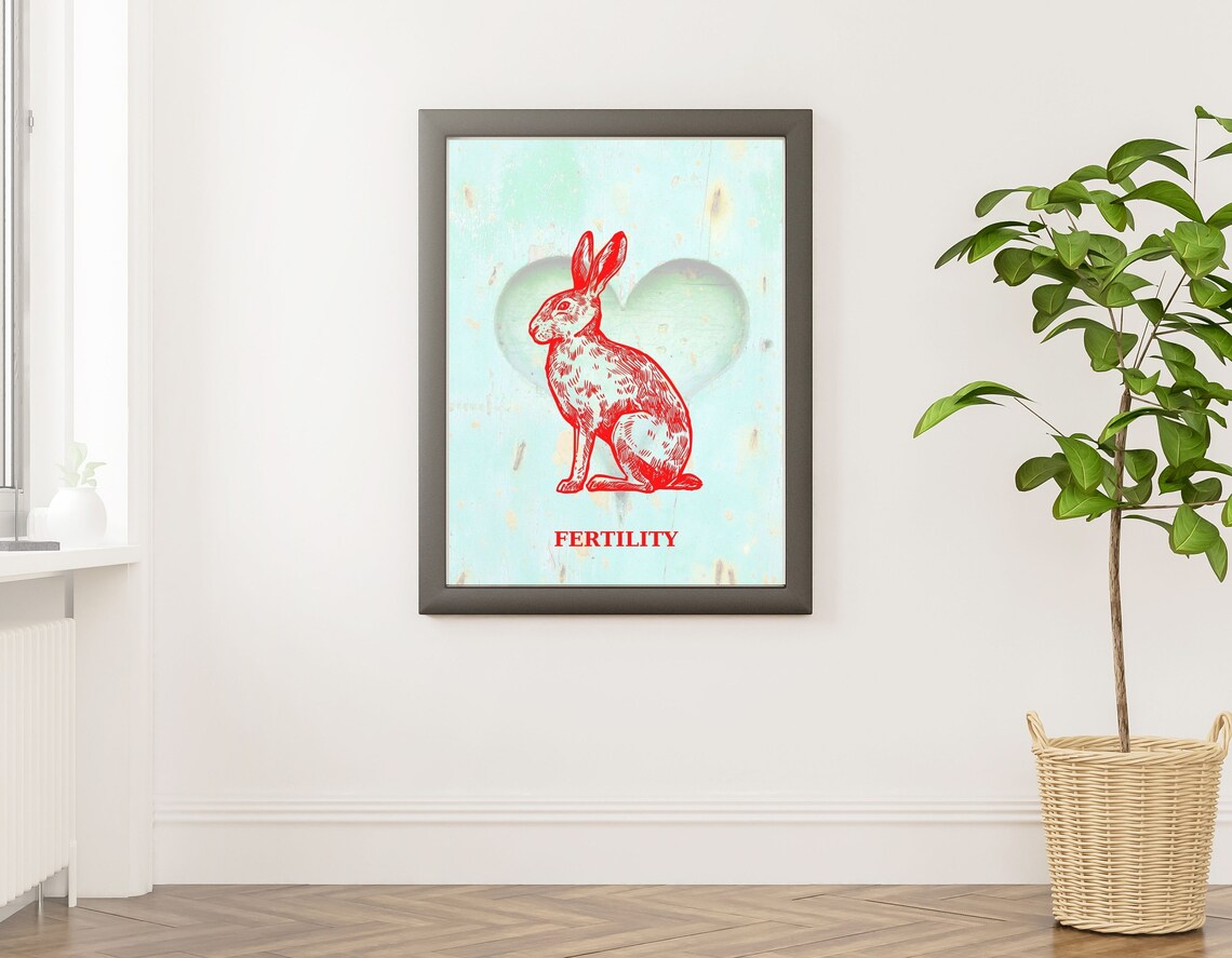 Rabbit Art Rabbit Wall Art Digital Art Prints Animal Art Etsy UK