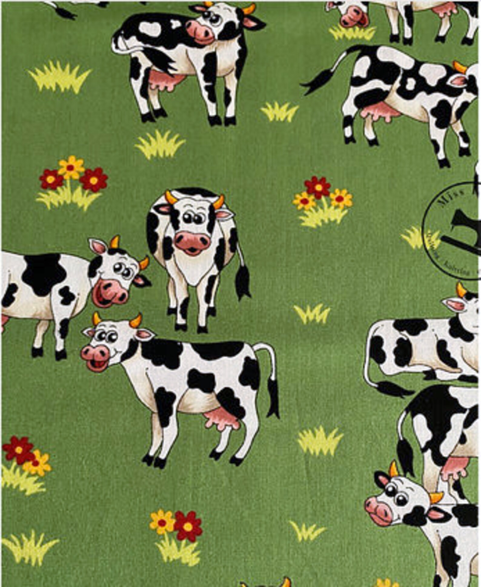 Farm Fun Cow Print Fabric Quilting Sewing Dress Making 100 Cotton Etsy