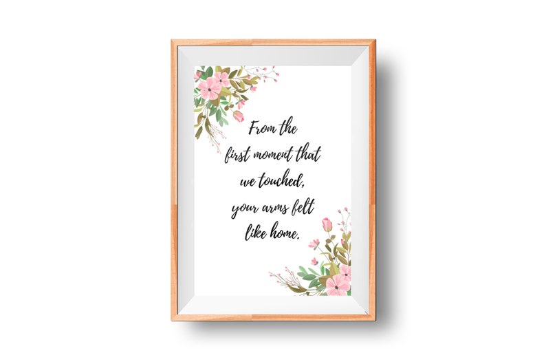 Floral Wedding Love Quote Flower Wedding Print Botanical Etsy