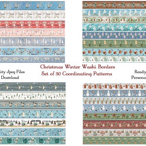 Christmas Gnomes Washi Tape, Winter Washi Tape, Scripture Art Journaling, Bible Art Washi Borders, Bible Art Stickers, Planner Washi Art