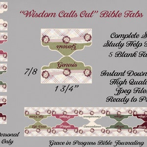 Tablatures bibliques en gros caractères pour femmes, 66 livres de la Bible, autocollants d’onglets bibliques, imprimés d’art des Écritures, onglets bibliques imprimables, diviseurs d’onglets bibliques