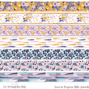 Floral Washi Tape, Bible Washi Tape, Washi Stickers, Decorative Tape, Scripture Writing, Bible Art Journaling, Planner Washi Tape, Washi Set