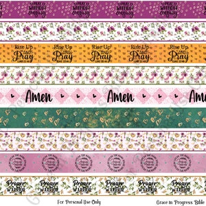 Gebed Floral Washi Tape, Bijbel Washi Tape, Washi Stickers, Decoratieve Tape, Schrift Schrijven, Bijbel Art Journaling, Planner Washi Tape