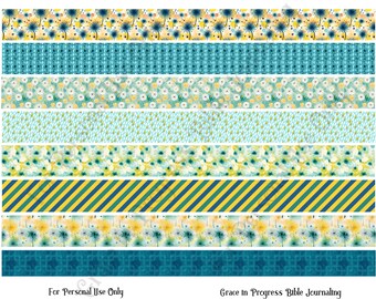Fita Washi floral, fita Washi da Bíblia, adesivos Washi, fita decorativa, escrita de escrituras, diário de arte bíblica, fita Washi planejadora, conjunto Washi