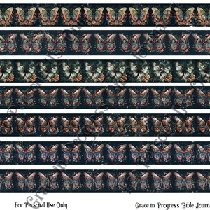 Butterfly Washi Tape Set, Bible Washi Tape, Washi Stickers, Decorative Tape, Scripture Writing, Bible Art Journaling, Planner Washi Tape