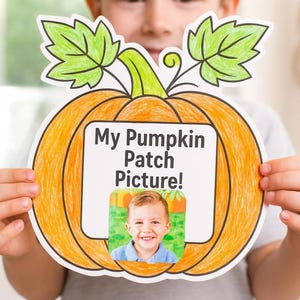 My Pumpkin Patch Picture Craft – Fun Fall Keepsake for Kids! | Pumpkin Photo Craft for Kids – Fall Classroom Activity
