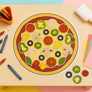 Printable Pizza Craft for Kids: Build-Your-Own Pretend Play Activity