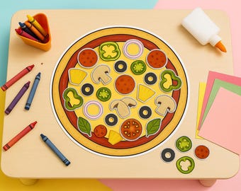 Printable Pizza Craft for Kids: Build-Your-Own Pretend Play Activity