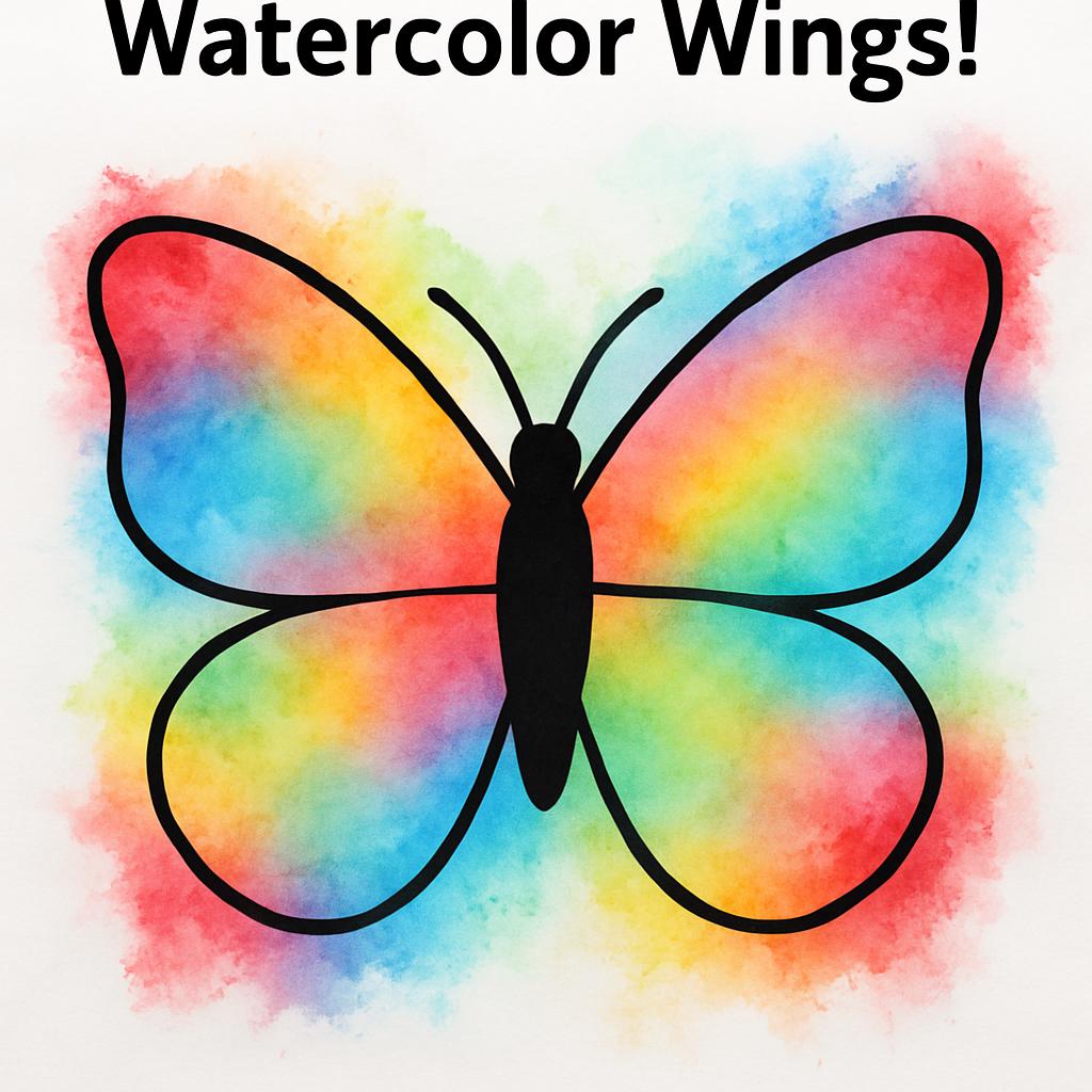 Butterfly Tissue Paper Painting Craft for Kids: Watercolor Wings ...