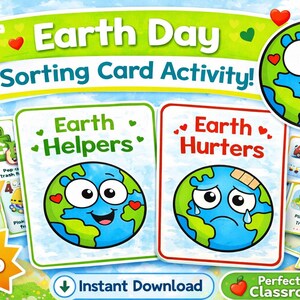 Earth Day Sorting Activity | Preschool Kindergarten Eco Printables ...