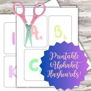 Printable Alphabet Flashcards. Letter Flashcards. Printable. Instant Download. Digital Download. Easy. Educational. Toddler Flashcards.