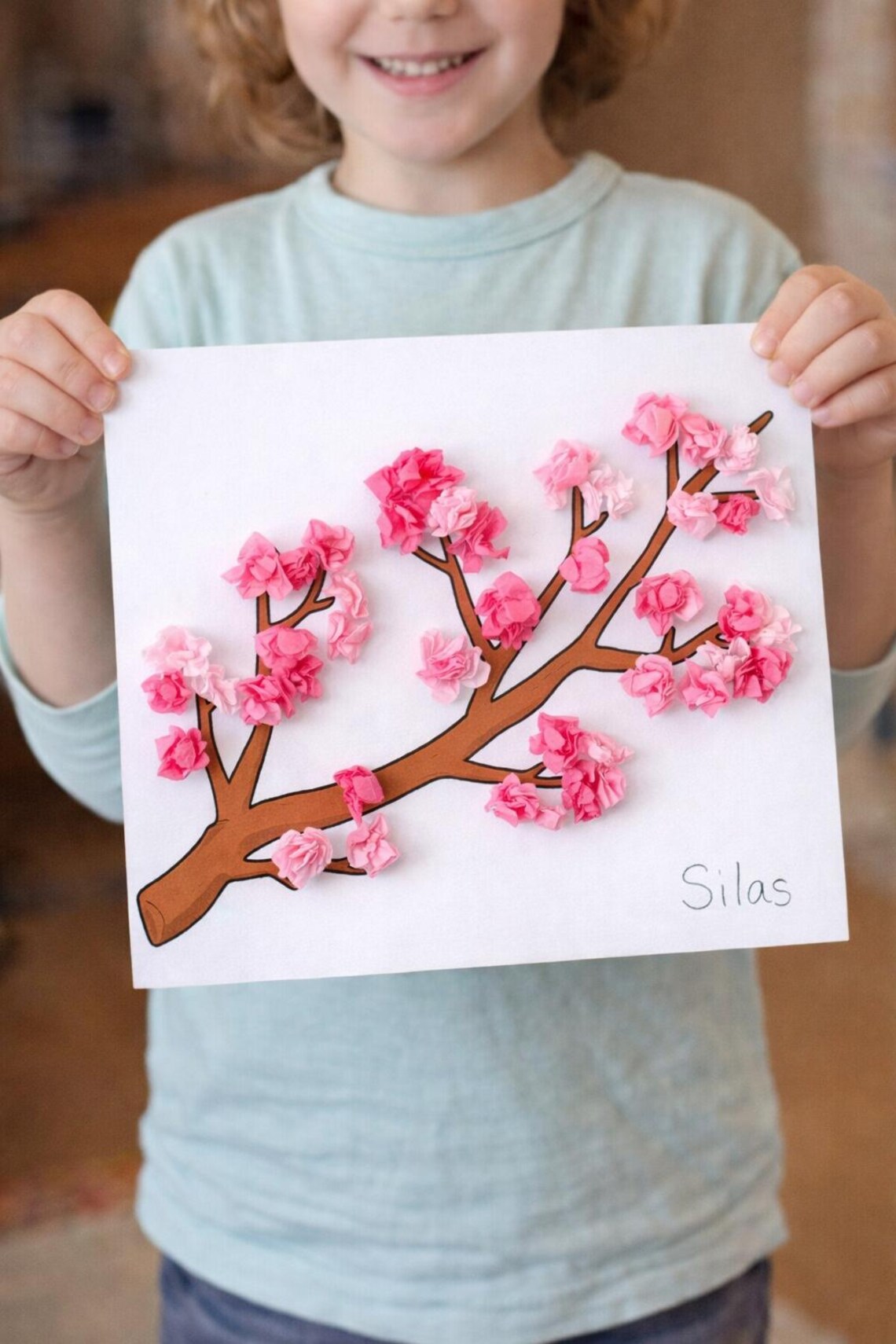 Cherry Blossom Tree Craft | Spring Tissue Paper Art Activity (digital ...