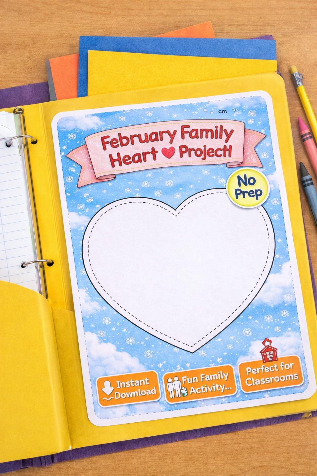 February Family Heart Project | No-prep Take-home Craft - Etsy