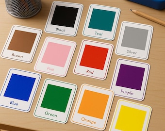 Tarjetas de colores para niños pequeños y preescolares (descarga en PDF)