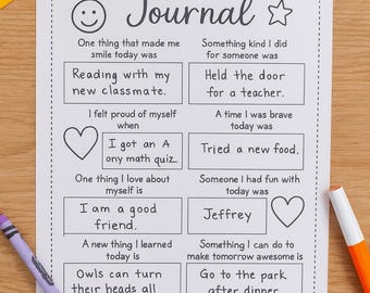 Printable Shine Bright Journal | Self-Esteem & Reflection Worksheet for Kids