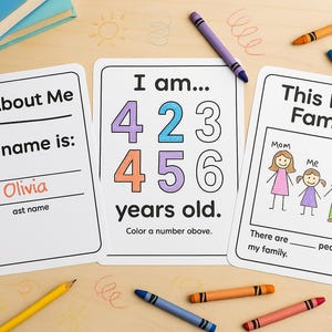 「私について」ワークシートパック：新学期の印刷可能なアクティビティ（PDF ダウンロード）