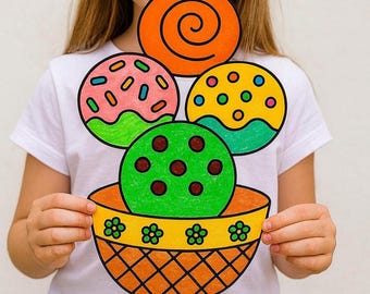 Crea una ciotola di gelato: taglia, colora e crea!