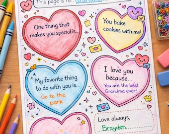 All the Reasons I Love You – Valentine’s Day Writing Worksheet for Kids