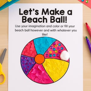Let’s Make a Beach Ball! Summer Art Activity | Hands-On Summer Fun: Beach Ball Art!