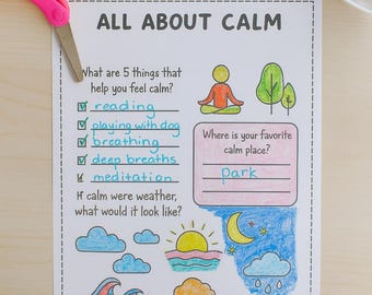 All About Calm – Printable SEL Worksheet for Kids
