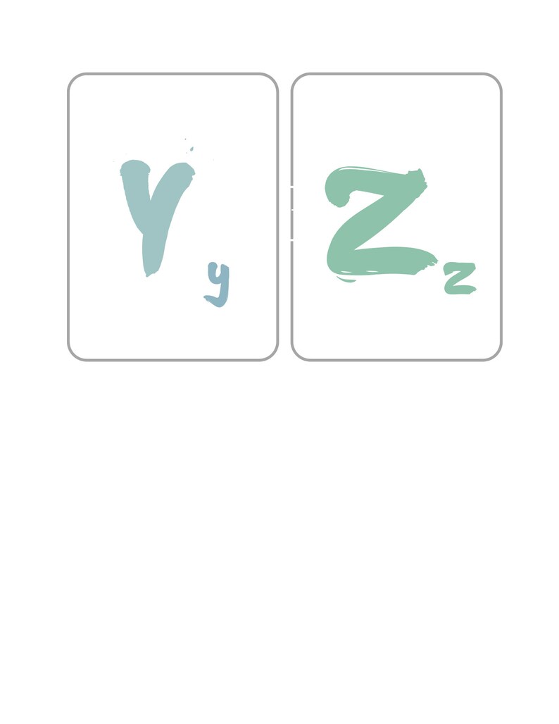 Printable Alphabet Flashcards. Letter Flashcards. Printable. Instant ...