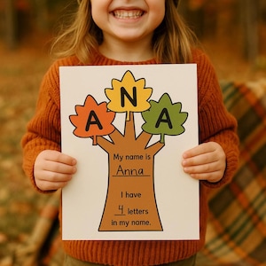 Fall Name Tree Craft: Kids' Learning Activity (Printable Download