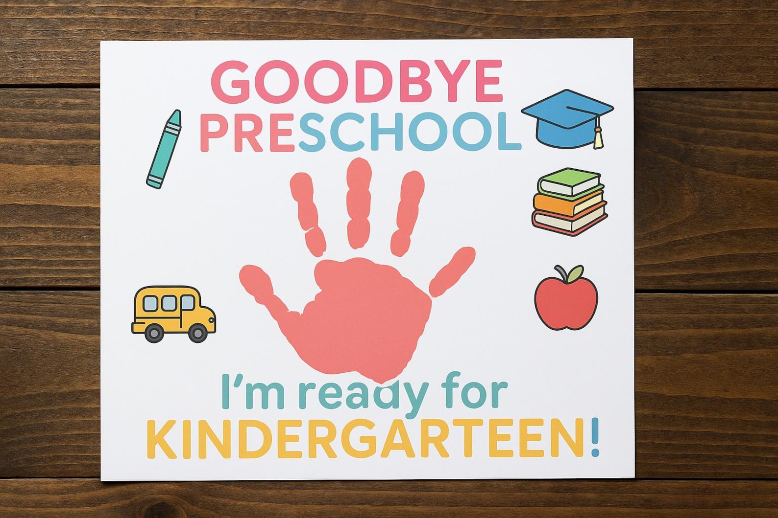 Goodbye Craft For Rbt Goodbye Preschool Handprint Craft | Kindergarten Ready Printable ...