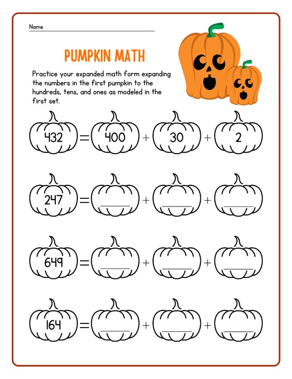 halloween math worksheets instant download digital download etsy