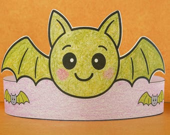 Halloween Bat Headband Craft | Easy DIY Paper Crown for Kids