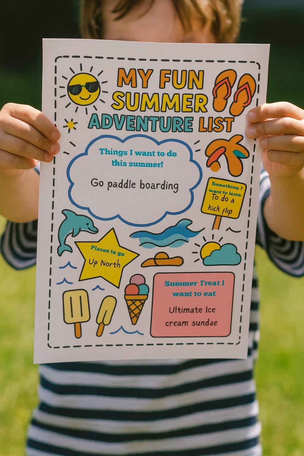 Summer Bucket List Printable for Kids – Color and B&W Versions! - Etsy