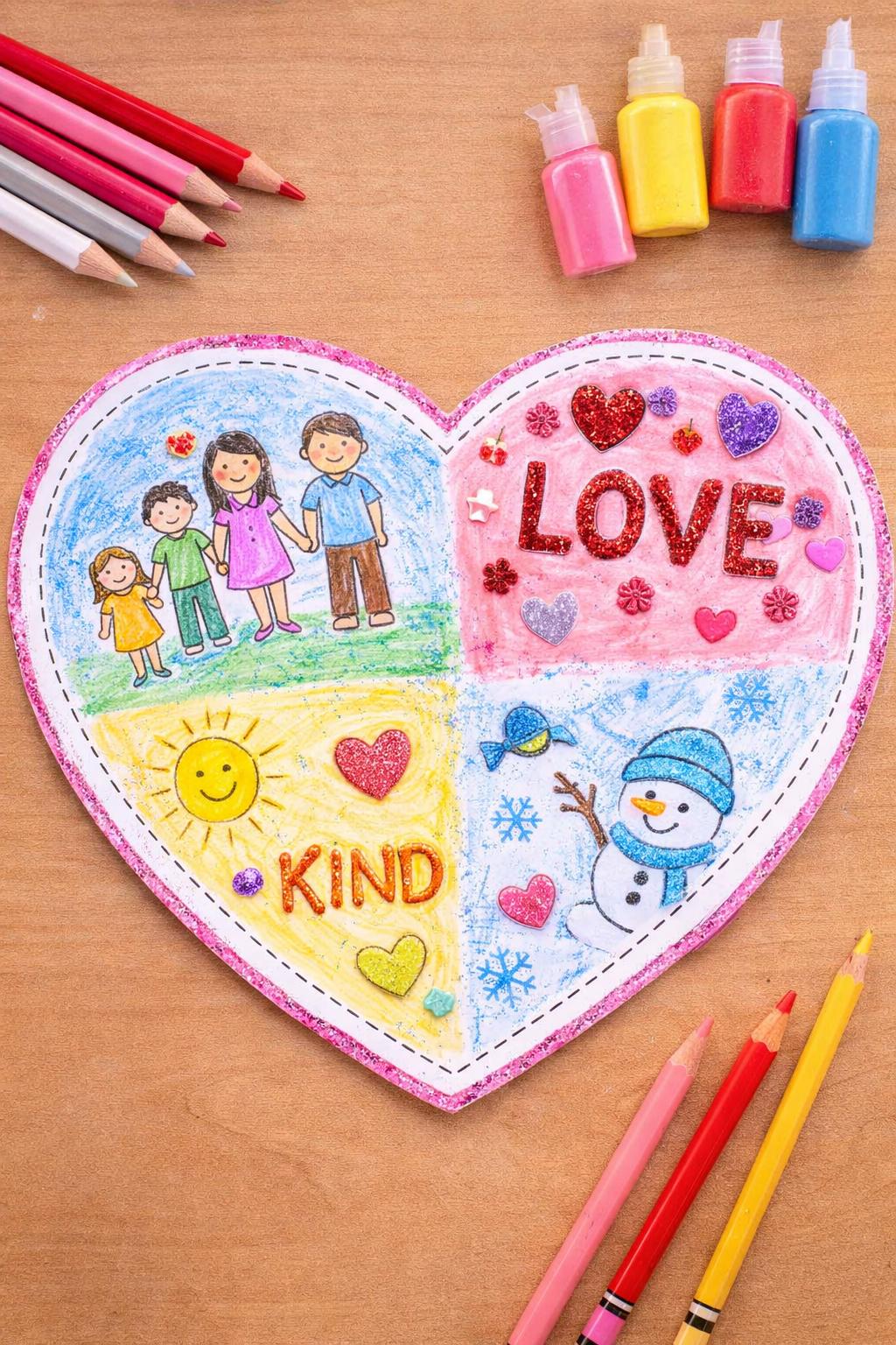 February Family Heart Project | No-prep Take-home Craft - Etsy