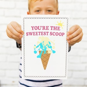 Ice Cream Cone Handprint Art – Summer Keepsake Craft for Kids