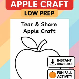 Printable Scrap Paper Apple Craft for Kids | Fall Classroom Activity ...