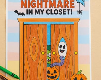 Printable “There’s a Nightmare in My Closet” Halloween Craft for Kids