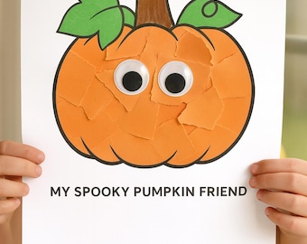 Printable My Spooky Pumpkin Friend Scrap Paper Craft | Fun Fall & Halloween Activity for Kids