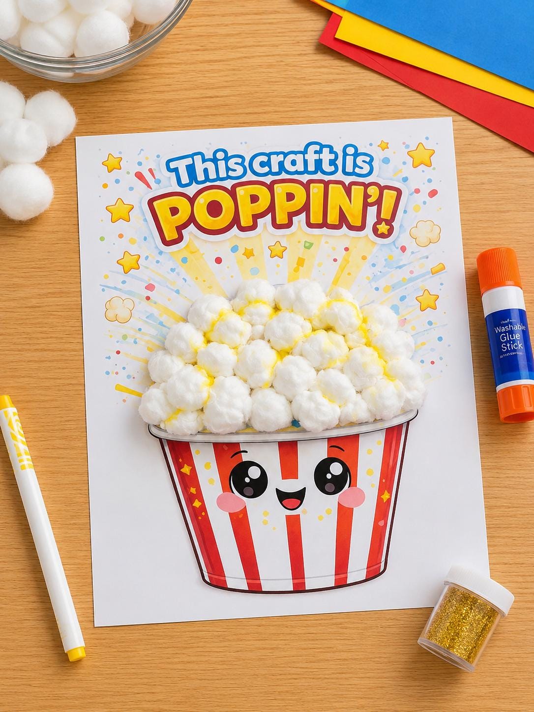 41 Easy Popcorn Crafts for Kids 14 Poppin' Popcorn Craft No Prep Fine Motor Activity Preschool Craft…