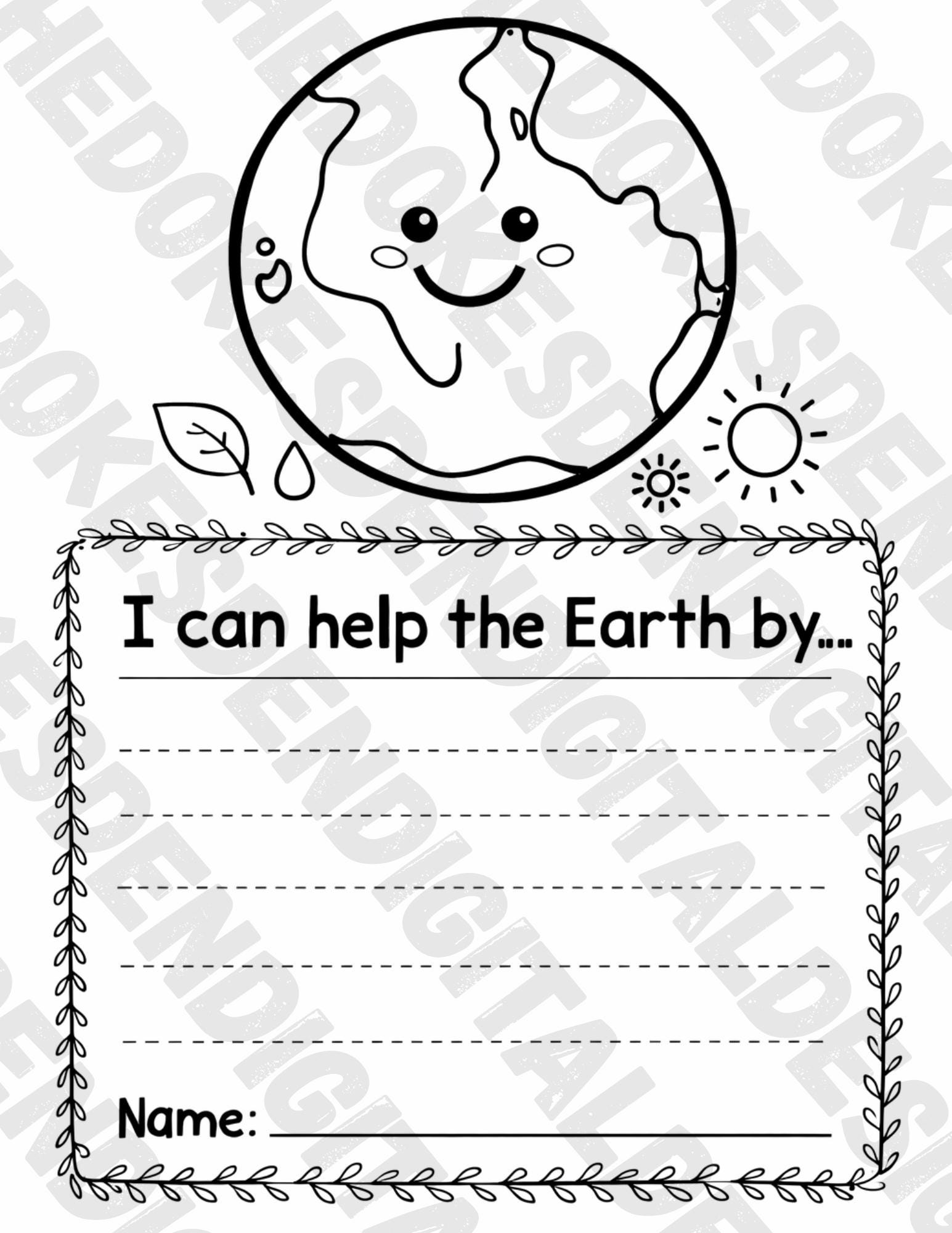 Earth Day Writing Activity Worksheet | Kindergarten, 1st Grade ...