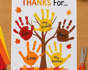 Thanksgiving Gratitude Handprint Tree – Preschool & Daycare Craft