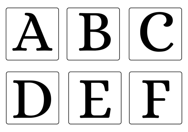 Printable Montessori Alphabet Flashcards ABC Flashcards Etsy