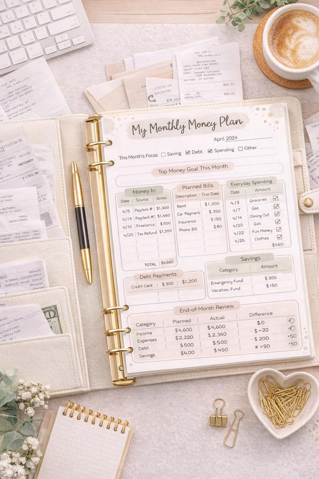 My Money Packet.pdf My Monthly Money Plan – Simple Budget Printable for Debt Payoff ...