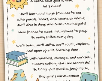 First Day of School Welcome Letter: Printable Teacher Handout (PDF Download