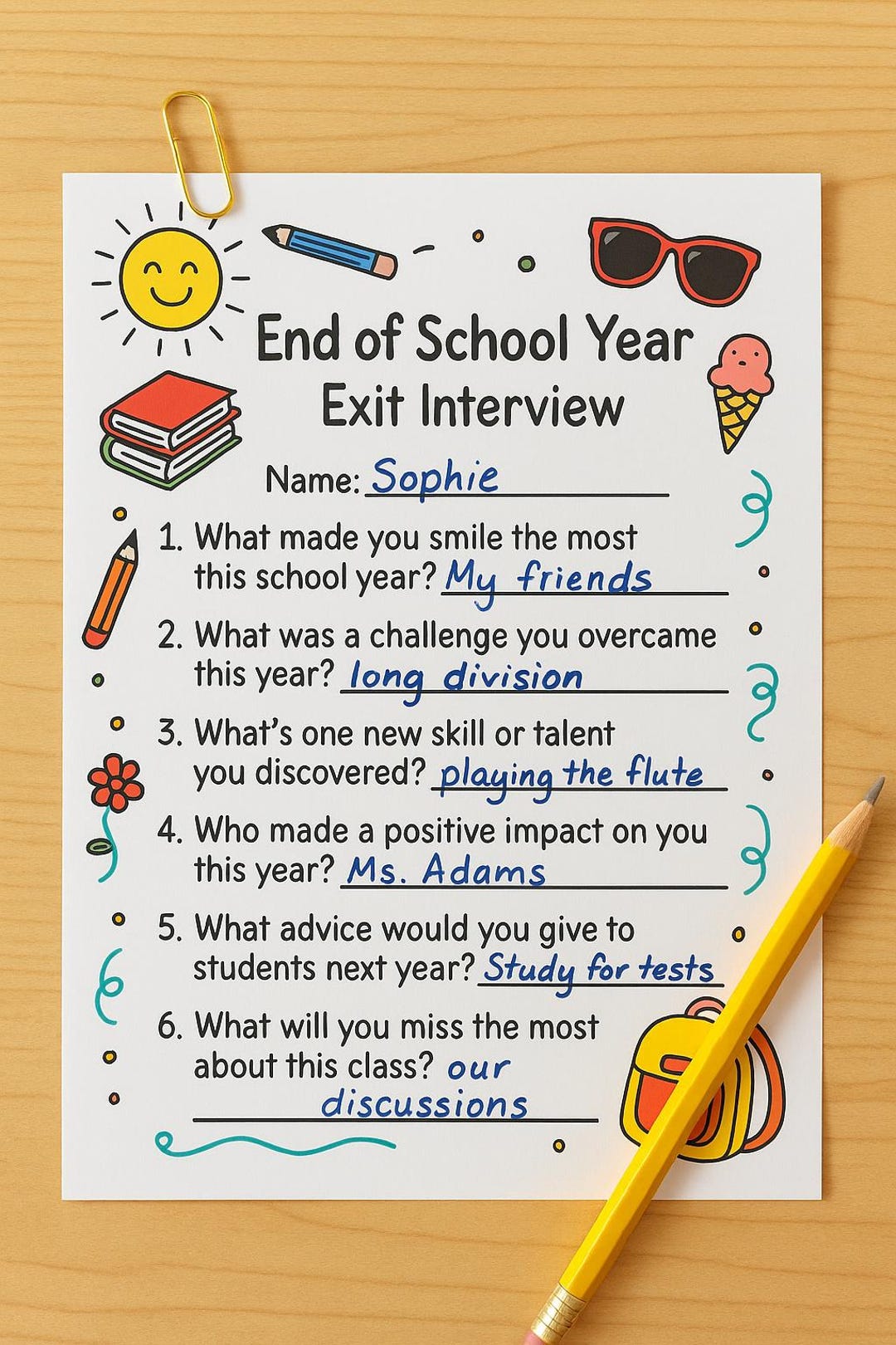School Student Interview Questions And Answers