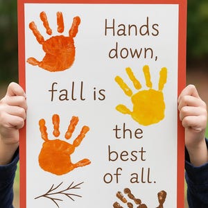 Fall Handprint Craft: DIY Autumn Keepsake (Printable PDF Template)